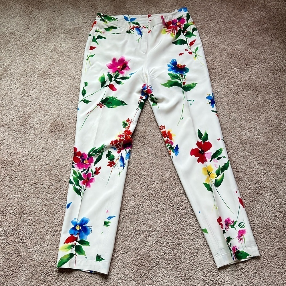 Worth Silk Floral Pants